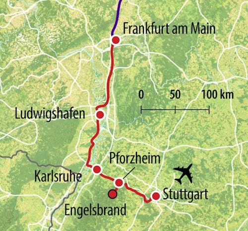 HTS Anreise-Route N0 – © Eberhardt TRAVEL