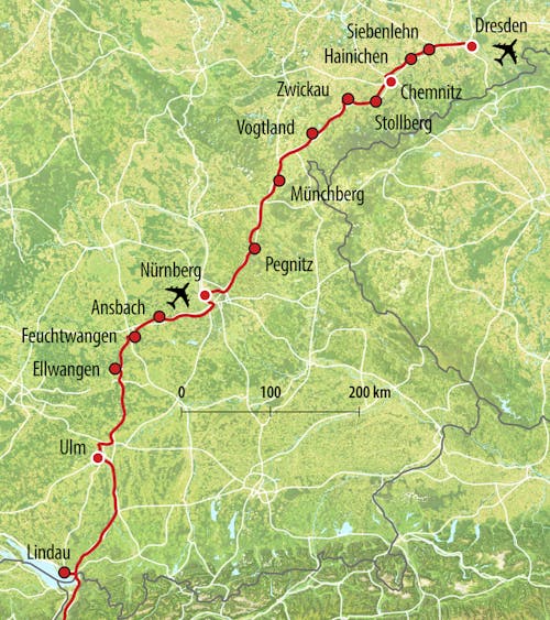 HTS Anreise-Route AB – © Eberhardt TRAVEL