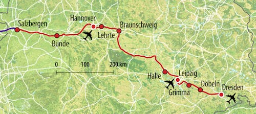 HTS Anreise-Route CA – © Eberhardt TRAVEL