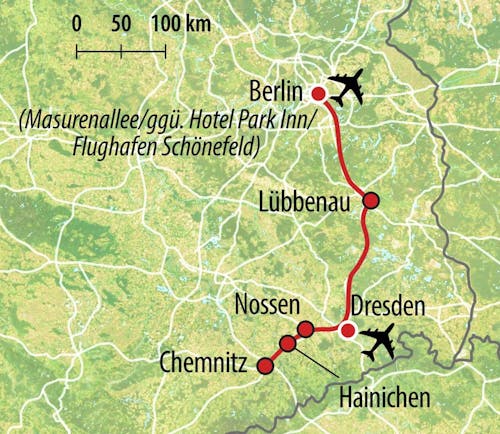 HTS Anreise-Route CW – © Eberhardt TRAVEL