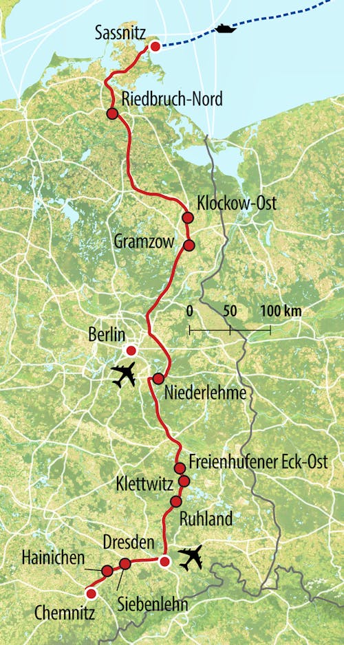 HTS Anreise-Route DA – © Eberhardt TRAVEL