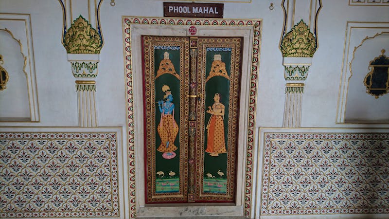 Gemalte Tür im Fort Junagarh in Bikaner - ©Stefan Jahnke (Eberhardt TRAVEL)