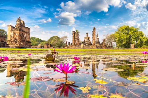 Im historischen Tempelpark Sukhothai - Wat Mahathat Tempel &ndash; &copy; Sergii Figurnyi - stock.adobe.co