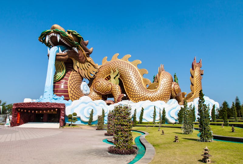 Drachen-Museum in Suphanburi - der Goldene Drache - ©saknakorn - stock.adobe.com