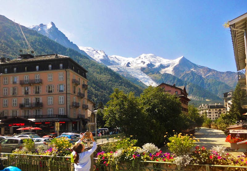 Mont Blanc Massiv mit Gletscher - von Chamonix gesehen - ©Dr. Michael Krause - Eberhardt TRAVEL