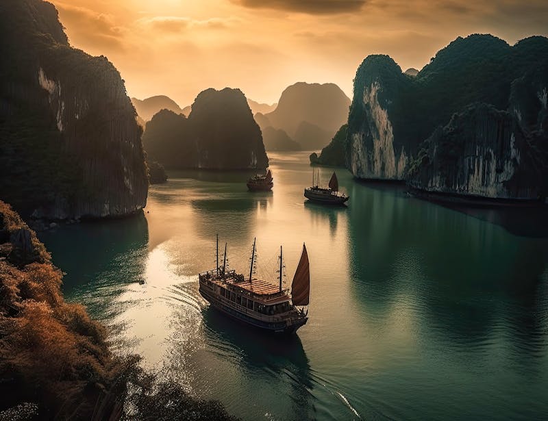 Ha Long-Bucht - wundervoller Sonnenaufgang - ©Art for Insomniacs - stock.adobe