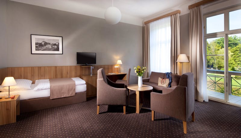 Franzensbad - Badenia Hotel Praha - Zimmerbeispiel Einzelzimmer mit Balkon – ©Badenia Hotel Praha Franzensbad