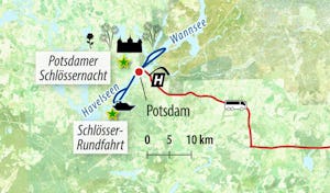 Reisekarte Städtereise zur Potsdamer Schlössernacht&nbsp;&ndash;&nbsp;&copy;&nbsp;Eberhardt TRAVEL