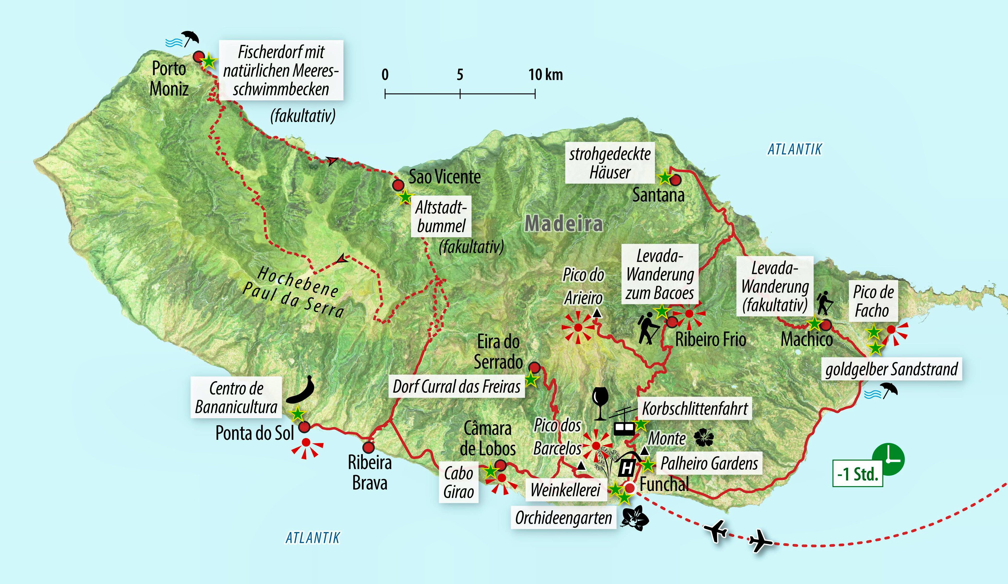 Reisekarte Silvesterreise auf der Blumeninsel Madeira&nbsp;&ndash;&nbsp;&copy;&nbsp;Eberhardt TRAVEL