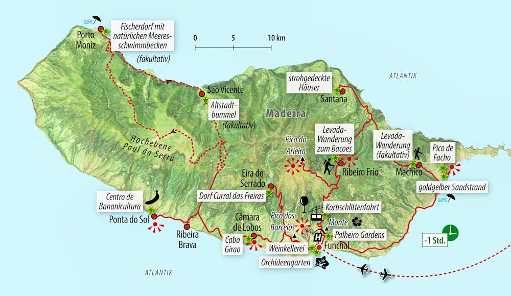Reisekarte Silvesterreise auf der Blumeninsel Madeira – © Eberhardt TRAVEL