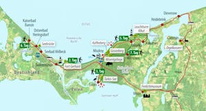 Reisekarte Polnische Ostsee - Wandern auf Wolin und Usedom&nbsp;&ndash;&nbsp;&copy;&nbsp;Eberhardt TRAVEL