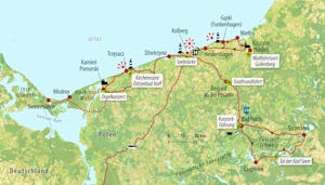 Reisekarte Singlereise Erholung an der Polnischen Ostsee&nbsp;&ndash;&nbsp;&copy;&nbsp;Eberhardt TRAVEL