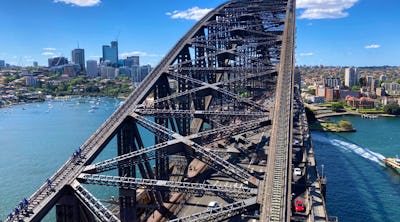 Spaziergang über die Harbour Bridge – Blick vom Pylon Lookout auf die Harbour Bridge - ©Andreas Wolfsteller (Eberhardt TRAVEL)