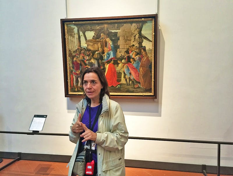 Führung in den Uffizien - Anbetung der Heiligen drei Könige von Botticelli - ©Patrick Fritzsche - Eberhardt TRAVEL