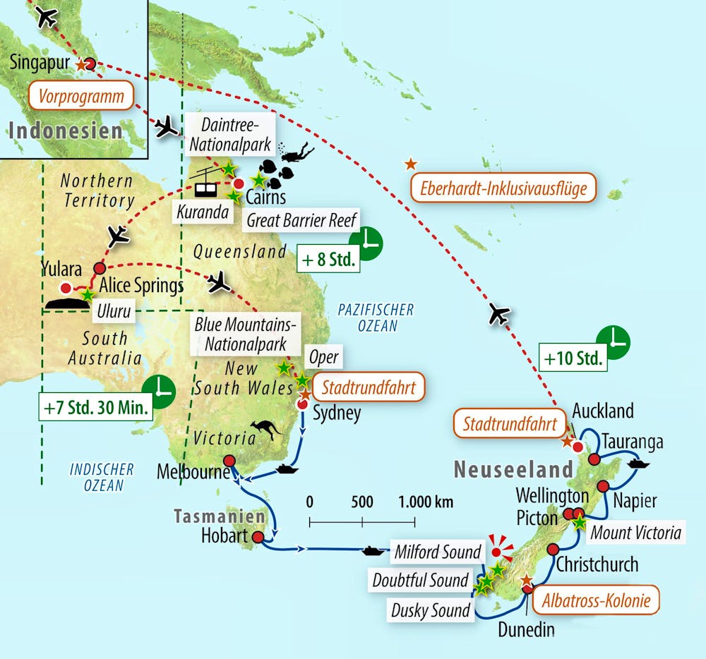 Ihre Reiseroure – © Eberhardt TRAVEL