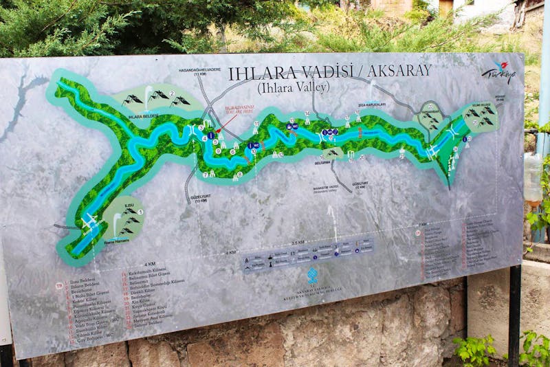 Ihlara-Schlucht - Karte und Wegweiser - ©Marcus Richter - Eberhardt TRAVEL