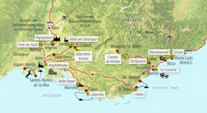 Reisekarte Südfrankreich – Provence und Cote d`Azur - 12 Tage &nbsp;&ndash;&nbsp;&copy;&nbsp;Eberhardt TRAVEL