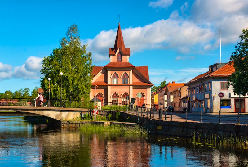 Stadtzentrum von Falun mit Kristine Kirche in Schweden - ©smaliariryna - stock.adobe.com