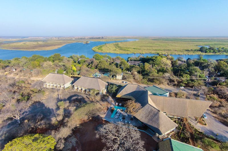 Chobe Bush Lodge in Kasane, Botswana - Anlage aus der Luft - &copy;Chobe Bush Lodge