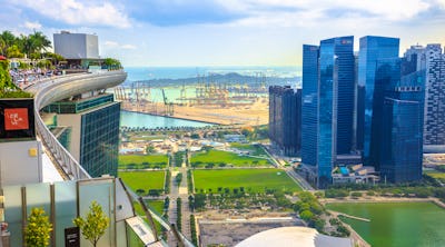 Marina Bay Sands Hotel, Singapur - Aussichtsdeck des Hotels - ©bennymarty - stock.adobe.com