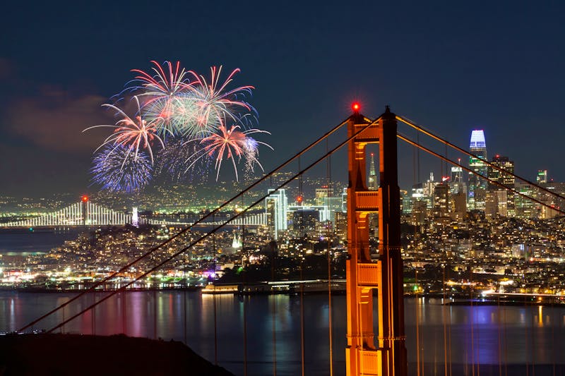 Silvester-Feuerwerk an der Golden Gate Bridge in San Francisco - USA - ©Jennifer Chen - stock.adobe.com