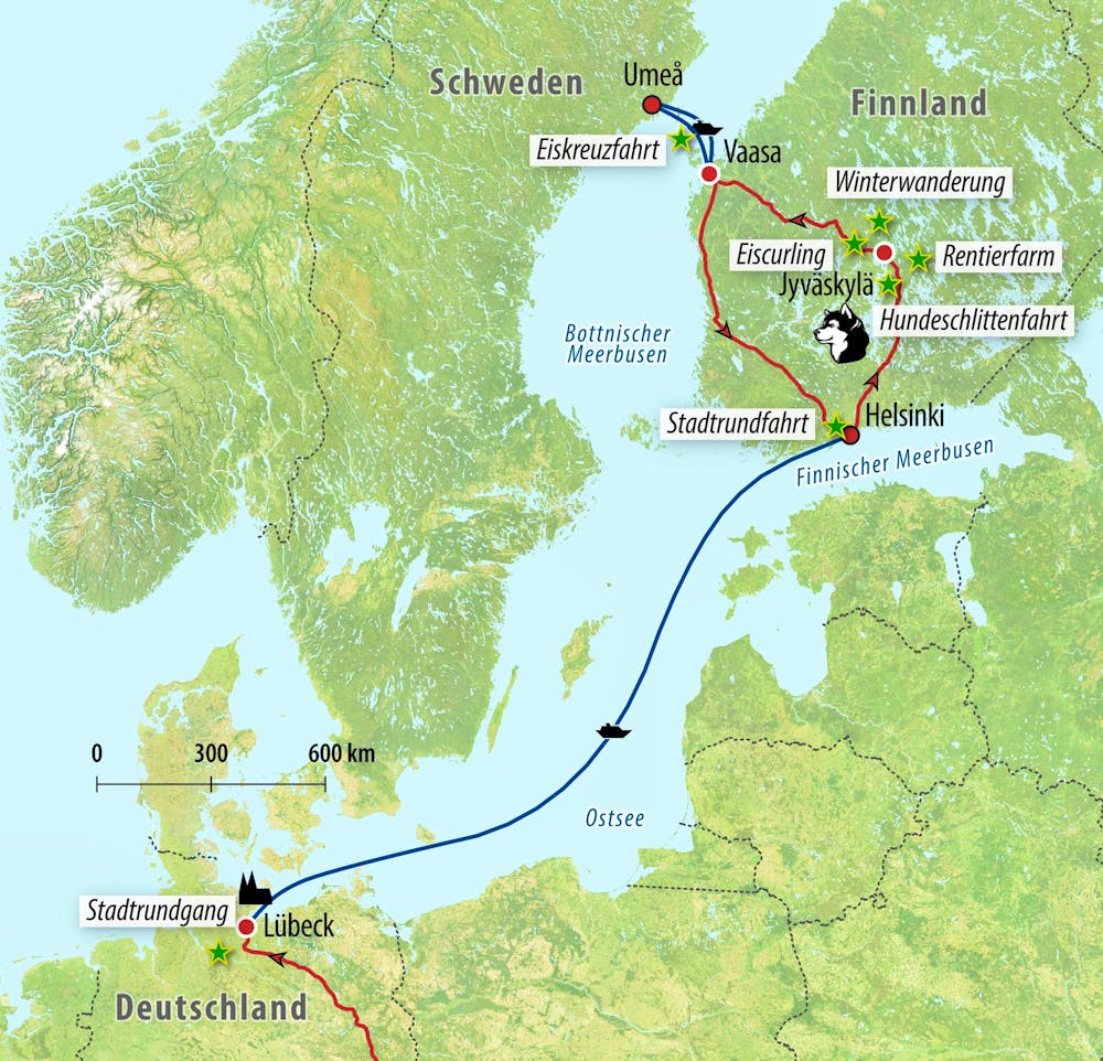 Reiseroute – © Eberhardt TRAVEL