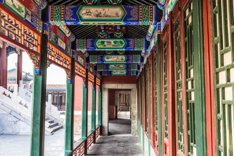 Sommerpalast in Peking - Wandelgang aus Holz - ©Stefano Zaccaria - stock.adobe.com