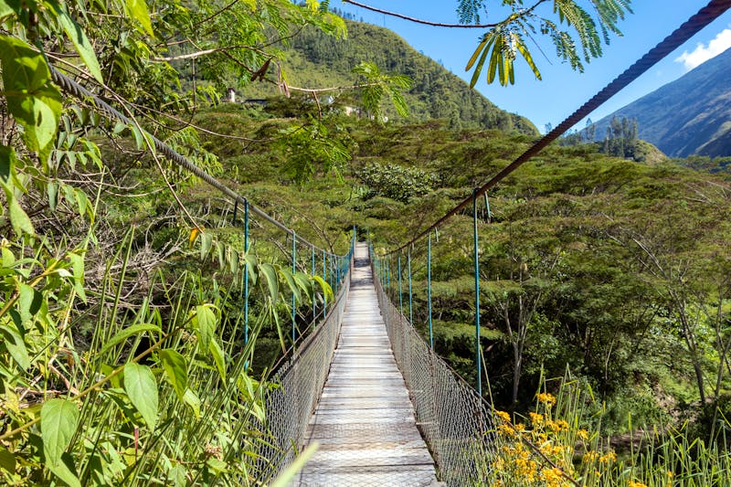 Hängebrücke über dem Santa Teresa Fluss in Peru - Salkantay Trail - ©nomadkate - stock.adobe.com