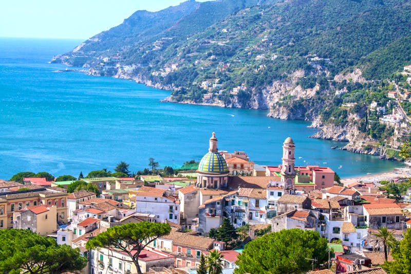 Vietri sul Mare - Panorama-Blick auf Altstadt und die Amalfiküste  - ©laudibi - stock.adobe.com