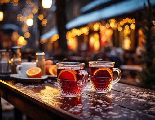 Weihnachtsmarkt in der Adventszeit - Glühwein genießen – © MNStudio - Adobe Stock