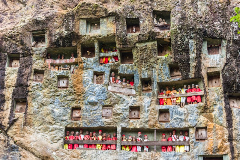  Felsgräber in Lemo, einem Toraja-Dorf in Toraja Utara in Süd-Sulawesi  - ©fabio lamanna - stock.adobe.com