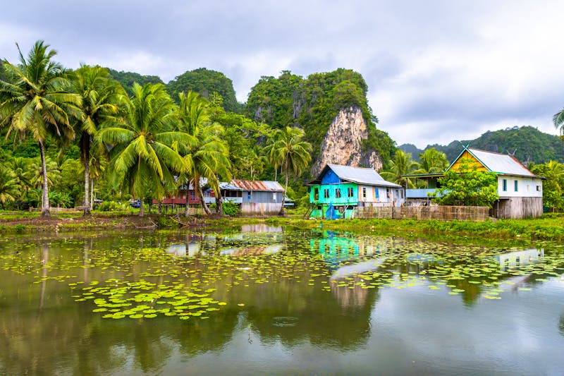 Rammang-Rammang auf Sulawesi inmitten einer pitoresken Kartslandschaft - ©jon_chica - stock.adobe.com