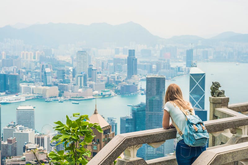 Hong Kong -  Blick vom Victoria Peak auf die Skyline - ©galitskaya - stock.adobe.com