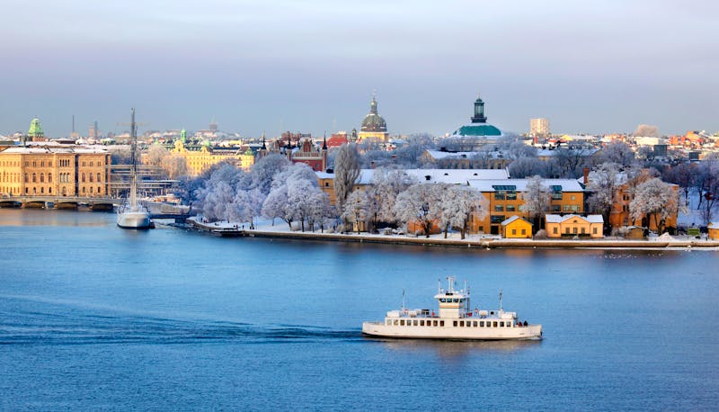 Insel Skeppsholmen in Stockholm im Winter - ©Mikael Damkier - stock.adobe.com