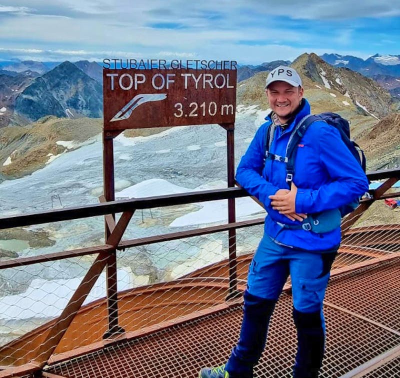 Eberhardt-Reisemanager Patrick am Stubaier Gletscher - ©Patrick Fritzsche - Eberhardt TRAVEL