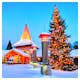 Rovaniemi in Lappland - Weihnachtsmannbüro und Weihnachtsbaum im Santa Claus Village – © Roman Babakin - stock.adobe.com