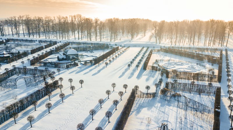 Schloss Rundale bei Bauske -  Blick auf die barocke Parkanlage im Winter - ©Viesturs - stock.adobe.com