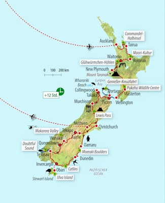 NZ-SOUND - Reisekarte – © Eberhardt TRAVEL