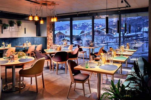 Hotel ever grün in Kaprun - Restaurant im Winter &ndash; &copy; Hotel ever.grün Kaprun