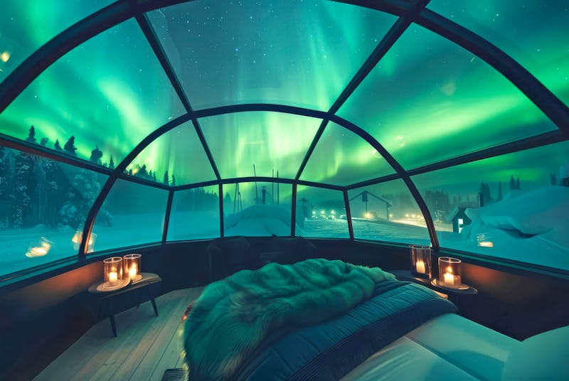 Glas-Iglu mit Panoramadach - ©Anuwat - stock.adobe.com