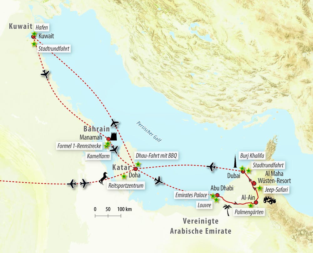 Ihre Reiseroute – © Eberhardt TRAVEL