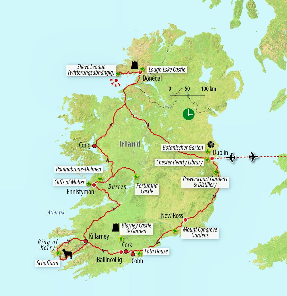 Ihre Reiseroute IE-GARTN – © Eberhardt TRAVEL