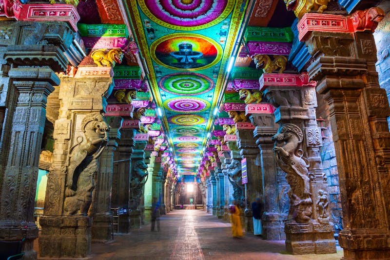 Madurai - die Tausend-Säulen-Halle im Meenakshi-Tempel - ©saiko3p - stock.adobe.com