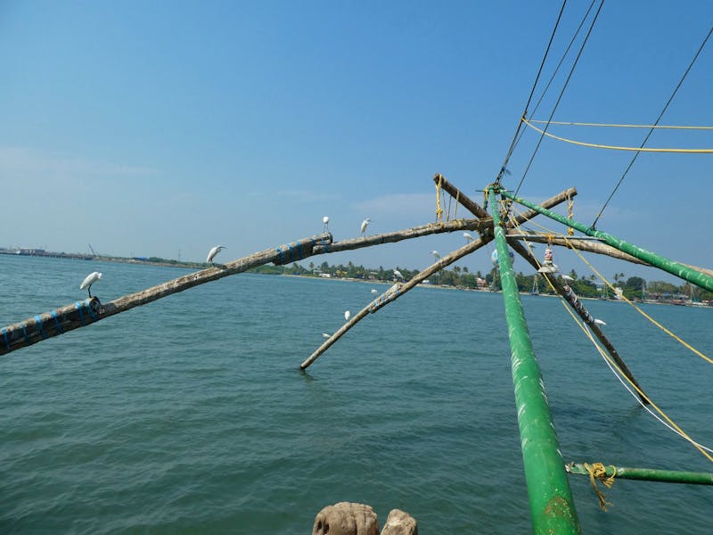 Cochin (Kochi) in Südindien -  chinesische Fischernetze - ©Ria Heilmann (Eberhardt TRAVEL)