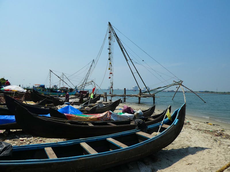 Cochin (Kochi) in Südindien - Fischereihafen - ©Ria Heilmann (Eberhardt TRAVEL)