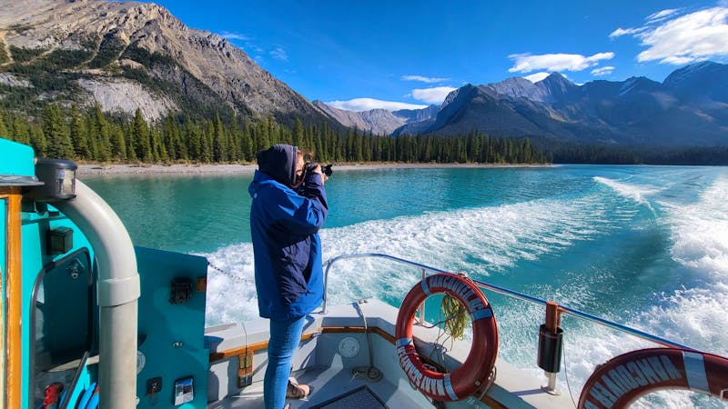 Bootsfahrt auf dem Maligne Lake im Jasper Nationalpark - ©Franziska Bergmann - Eberhardt TRAVEL
