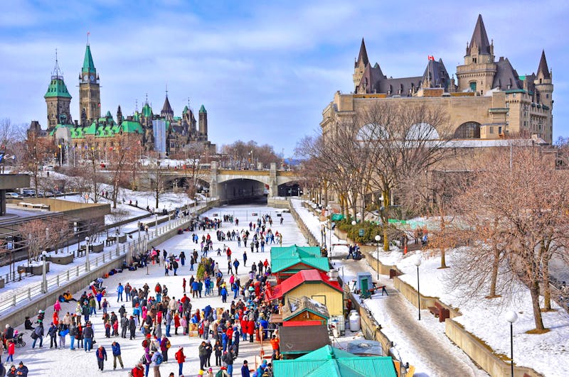 Eislaufbahn auf dem Rideau-Kanal in Ottawa - ©paulmckinnon - stock.adobe.com