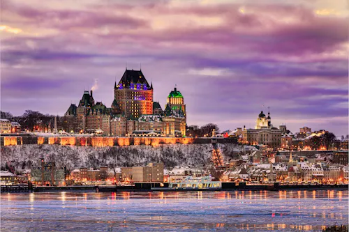 Quebec City mit dem Chateau Frontenac am St. Lorenz Strom &ndash; &copy; All rightss reserved except those expressly granted herein. Visit andreasfunda.com or premiumartphoto.com for licensing. Ohterwise, contact me at andreas@andreasfunda.com to inquire about any reproduction of this image.