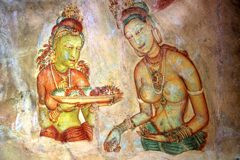 Wandmalereien am Sigiriya-Felsen - Wolkenmädchen - ©Kristin Weigel - Eberhardt TRAVEL
