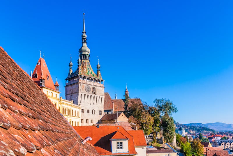 Burg und Uhrturm in Sighisoara in der Region Siebenbürgen - ©Carmen - stock.adobe.com